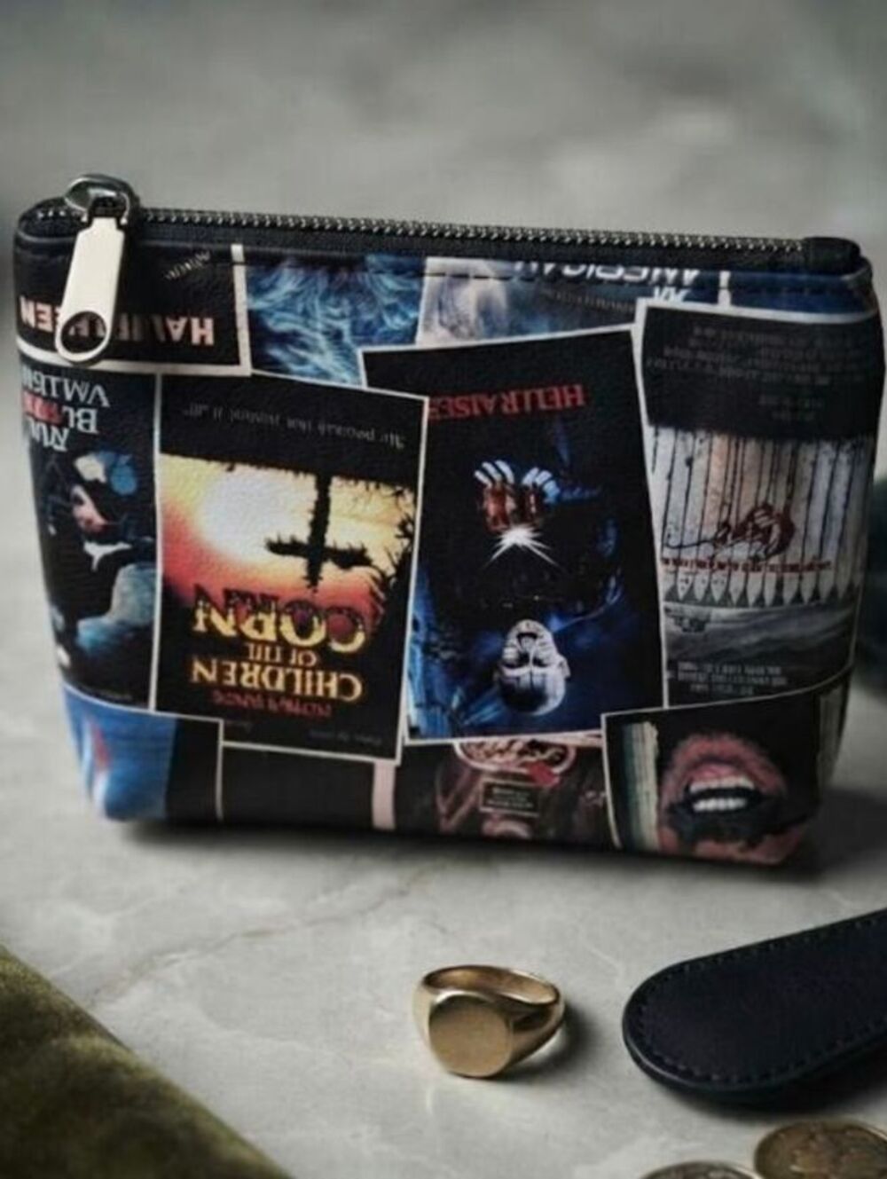 90's horror movies Compact Zippered Coin Pouch & Bag Organizer Sm. Coin pouch